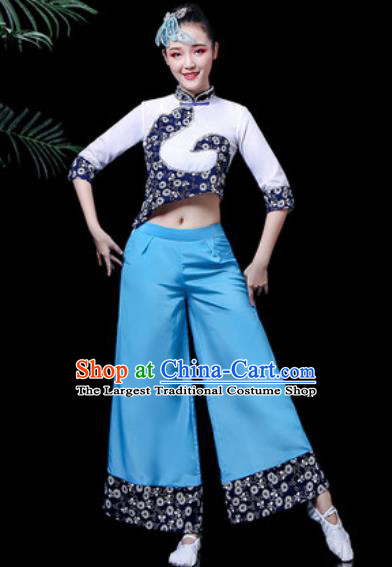 Traditional Chinese Folk Dance Costume Yanko Dance Clothing for Women