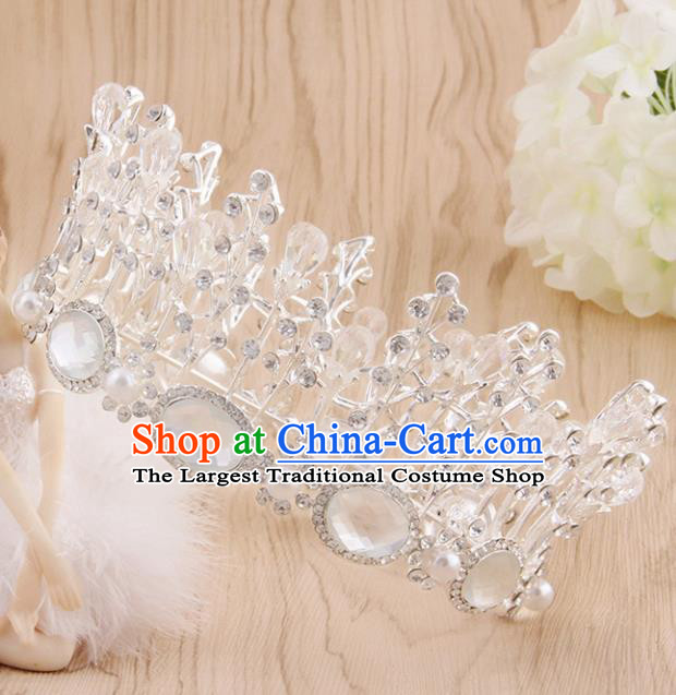 Top Grade Handmade Hair Accessories Baroque Bride Royal Crown for Women