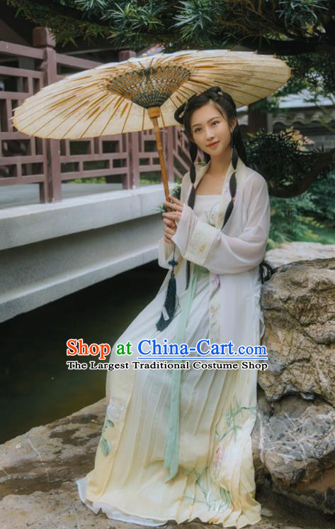 Chinese Ancient Aristocratic Lady Hanfu Dress Traditional Song Dynasty Historical Costume for Women