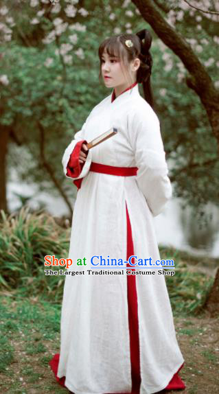 Traditional Chinese Ancient Hanfu Dress Jin Dynasty Swordswoman Historical Costume Complete Set for Women