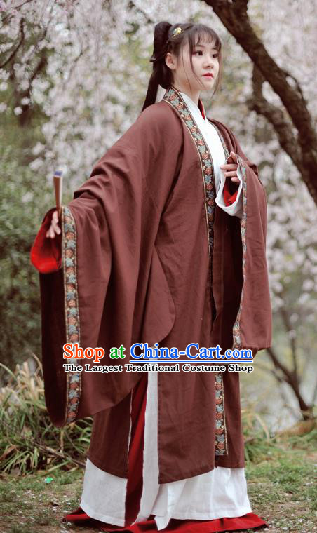 Chinese Ancient Traditional Hanfu Dress Han Dynasty Swordswoman Historical Costume Complete Set for Women
