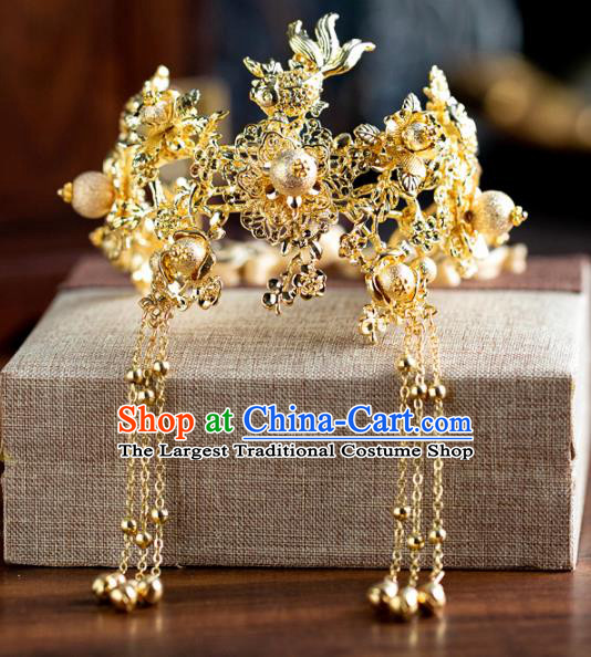 Chinese Ancient Hanfu Jewelry Accessories Traditional Goldfish Tassel Bracelet for Women