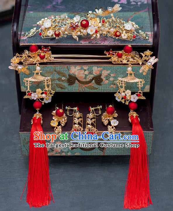 Chinese Ancient Queen Hair Accessories Phoenix Coronet Traditional Hanfu Hairpins for Women