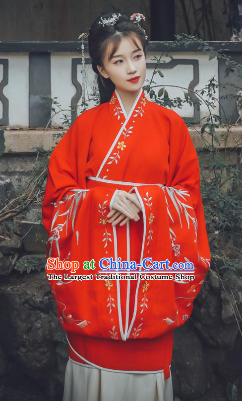 Traditional Chinese Han Dynasty Princess Replica Costumes Ancient Wedding Embroidered Hanfu Dress for Women