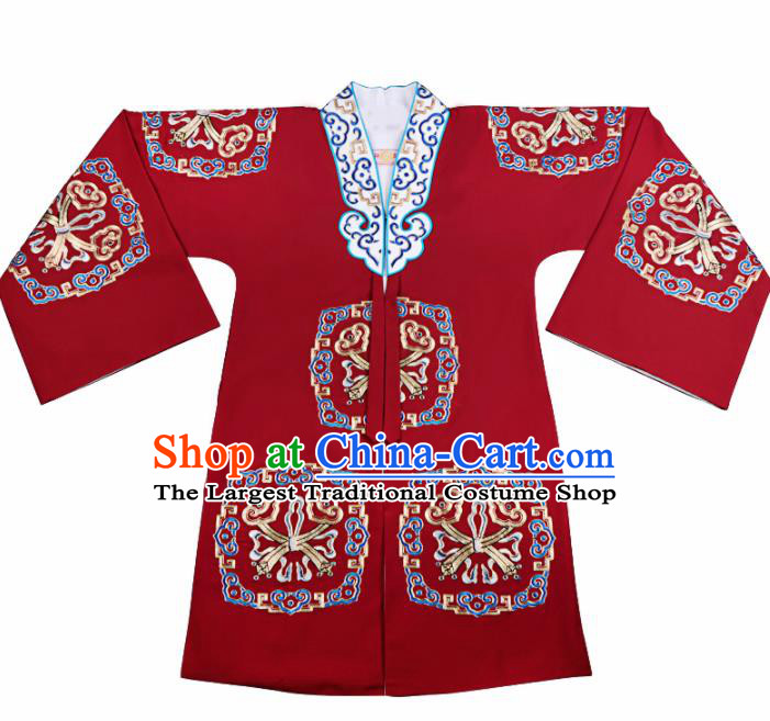 Professional Chinese Traditional Beijing Opera Young Lady Costume Red Cloak for Adults