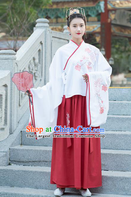 Chinese Ancient Peri Hanfu Dress Traditional Ming Dynasty Palace Princess Replica Costume for Women