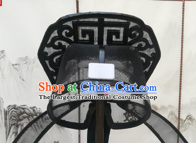 Chinese Beijing Opera Niche Hair Accessories Ancient Scholar Black Hat for Men