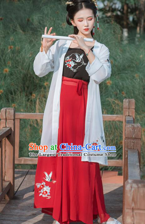 Chinese Ancient Traditional Hanfu Dress Song Dynasty Young Lady Historical Costume for Women