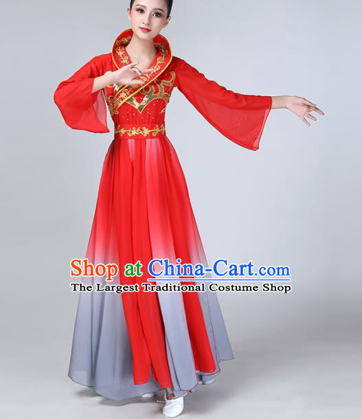 Chinese Traditional Stage Performance Dance Costume Classical Dance Red Dress for Women