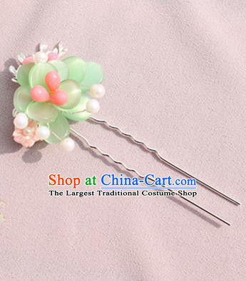 Chinese Traditional Handmade Green Hairpins Classical Hair Accessories for Women