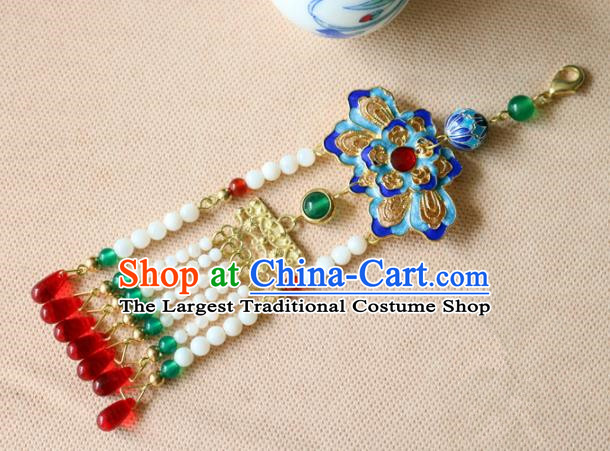 Chinese Traditional Handmade Cloisonne Tassel Brooch Classical Accessories Breastpin for Women