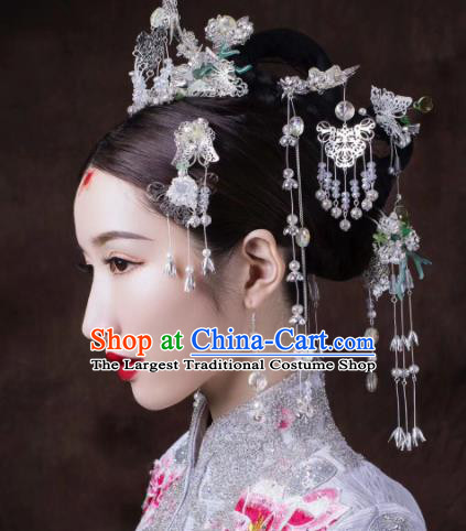 Top Grade Chinese Ancient Queen Hair Crown Hairpins Traditional Hair Accessories Headdress for Women