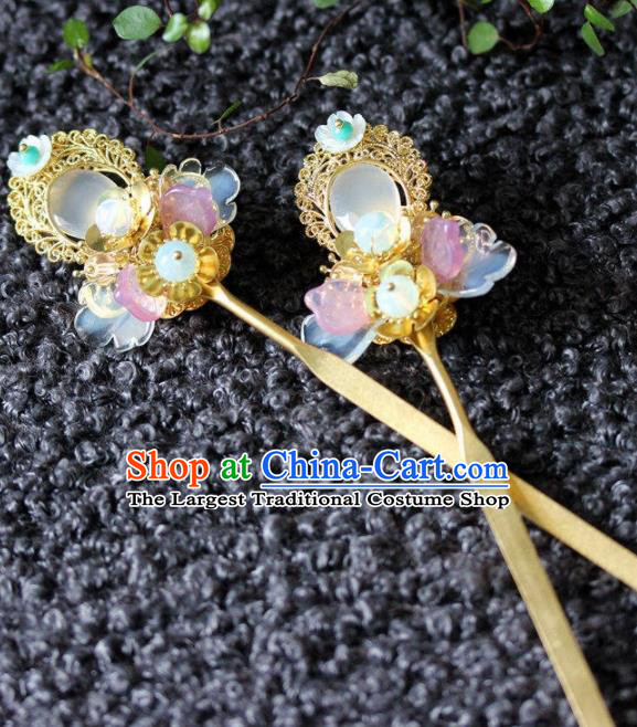 Handmade Chinese Ancient Princess Hair Clips Hairpins Traditional Hair Accessories Headdress for Women