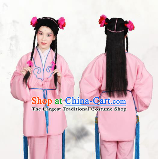 Chinese Traditional Peking Opera Clown Pink Clothing Classical Beijing Opera Attendants Costume for Men