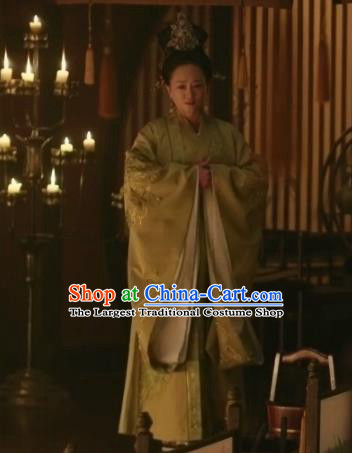 The Story Of MingLan Chinese Ancient Song Dynasty Empress Embroidered Historical Costume for Women