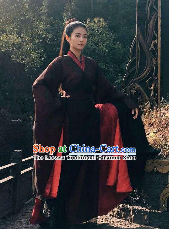 Chinese Drama Zhao Yao Ancient Taoist Nun Swordswoman Female Knight Costume for Women