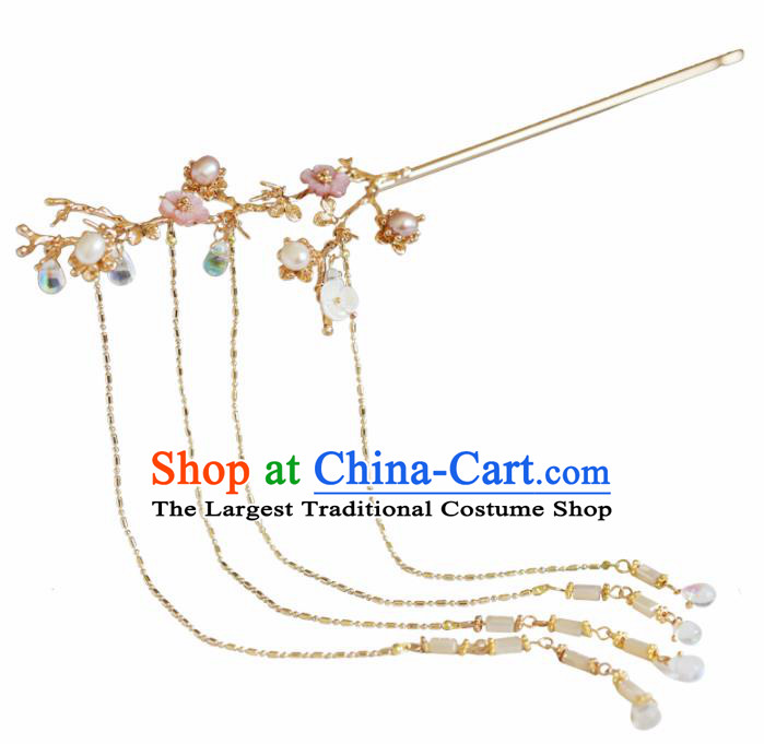 Chinese Ancient Princess Long Tassel Hairpins Traditional Hanfu Hair Accessories for Women