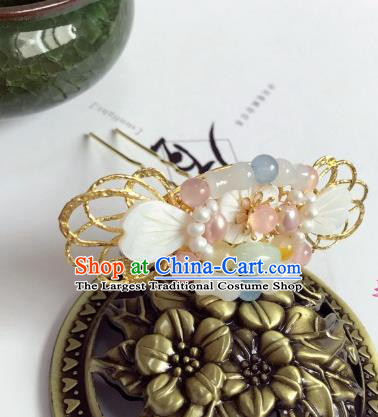 Chinese Ancient Princess Aventurine Hairpins Traditional Hanfu Hair Accessories for Women