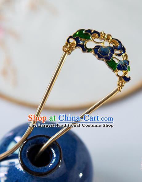 Chinese Ancient Princess Cloisonne Hairpins Traditional Hanfu Hair Accessories for Women