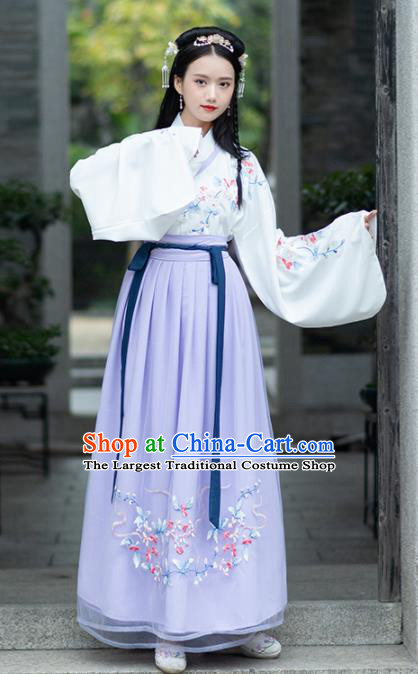 Chinese Traditional Ming Dynasty Aristocratic Lady Historical Costume Ancient Peri Hanfu Dress for Women