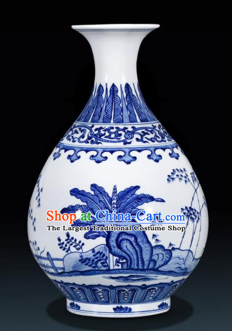 Chinese Jingdezhen Ceramic Craft Hand Painting Enamel Vase Handicraft Traditional Porcelain Vase