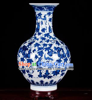 Chinese Jingdezhen Ceramic Craft Twine Pattern Design Vase Enamel Handicraft Traditional Porcelain Vase