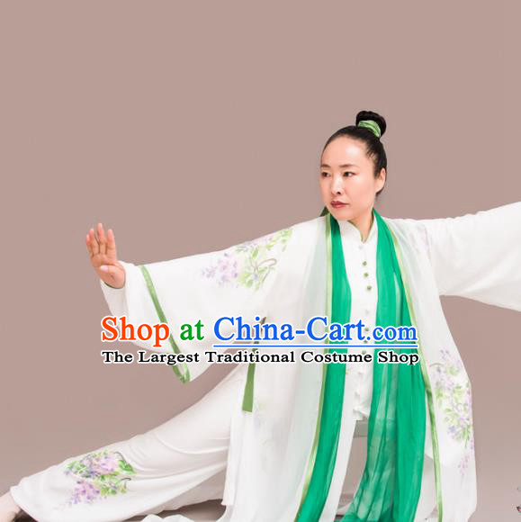 Chinese Traditional Kung Fu Costume Martial Arts Competition Tai Chi Printing Clothing for Women