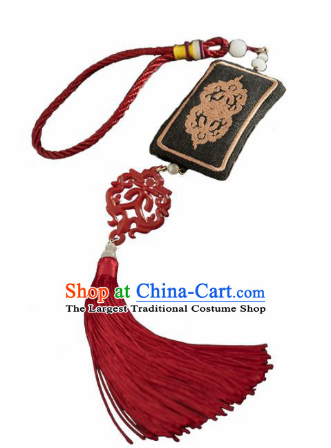 Chinese Traditional Waist Accessories Ancient Princess Red Tassel Pendant for Women