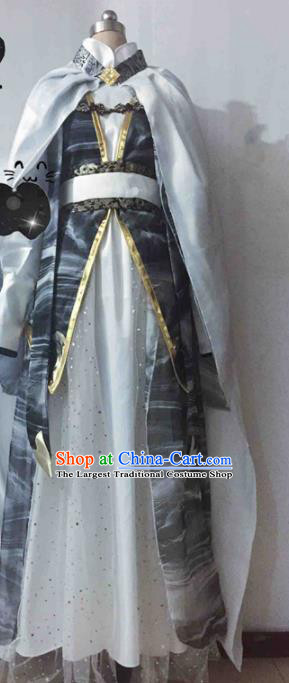 Chinese Traditional Cosplay Nobility Childe Costume Ancient Swordsman Hanfu Clothing for Men