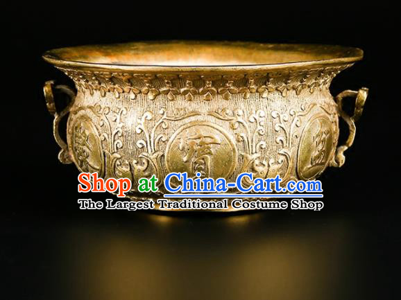 Chinese Traditional Feng Shui Items Buddhism Brass Bowl Decoration