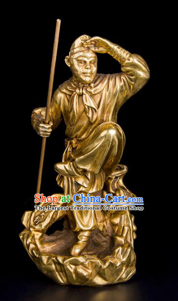 Chinese Traditional Feng Shui Items Bagua Decoration Sun Wukong Bronze Statue