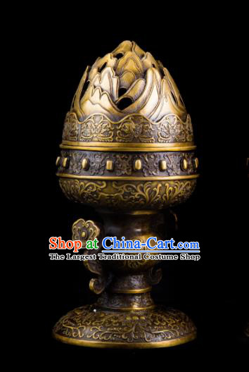 Chinese Traditional Taoism Bagua Brass Fire Incense Burner Feng Shui Items Censer Decoration