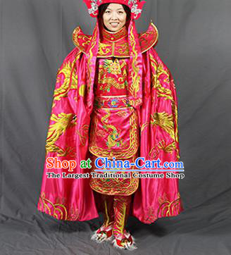 Chinese Traditional Sichuan Opera Rosy Costume Face Changing Clothing Complete Set for Women