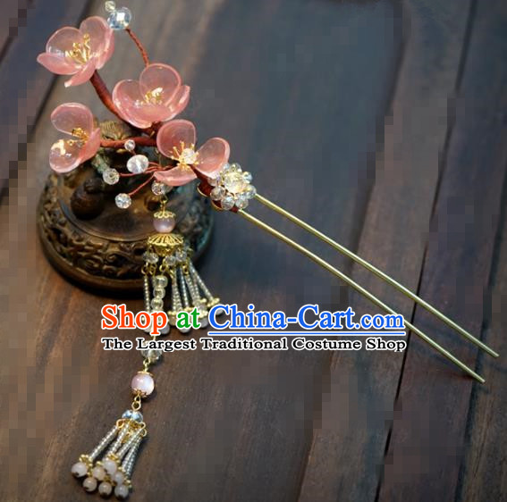 Chinese Traditional Hair Accessories Ancient Bride Hairpins Handmade Tassel Step Shake Headwear for Women