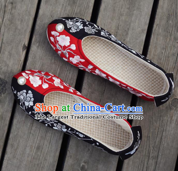 Asian Chinese Wedding Hanfu Shoes Traditional Ancient Princess Embroidered Shoes for Women