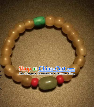 Chinese Traditional Beads Bracelet Handmade Hanfu Bangles for Women