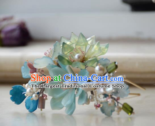 Traditional Chinese Hanfu Hair Accessories Ancient Princess Pearls Flowers Hairpins for Women