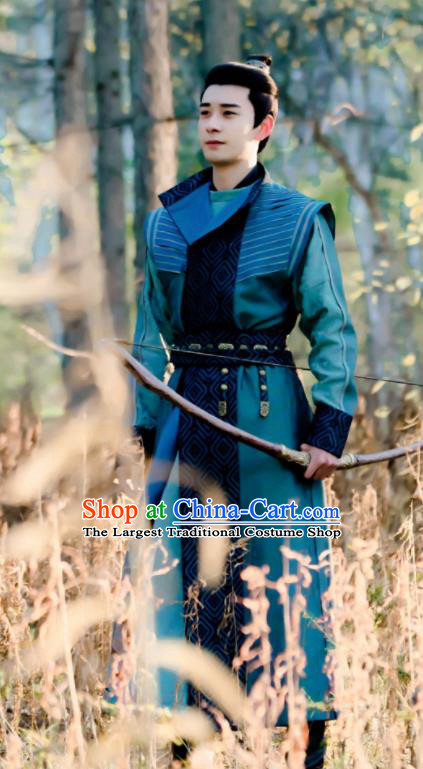 Chinese Ancient Drama Knight Hanfu Clothing Tang Dynasty Swordsman Embroidered Historical Costume for Men