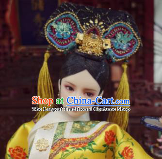 Chinese Ancient Qing Dynasty Manchu Imperial Consort Headwear Traditional Palace Hair Accessories for Women