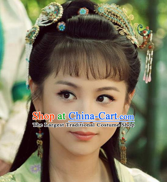 Chinese Ancient Princess Phoenix Hairpins Traditional Palace Hair Accessories for Women