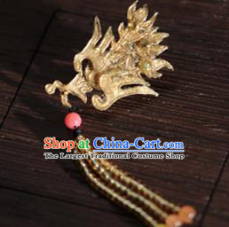 Chinese Ancient Queen Golden Phoenix Hairpins Traditional Hanfu Hair Accessories for Women