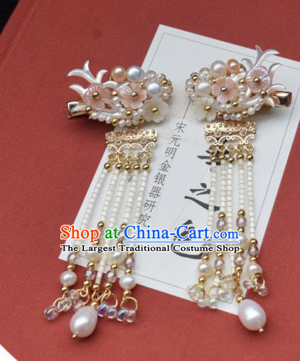 Chinese Ancient Palace Pearls Hair Claws Princess Hairpins Traditional Handmade Hanfu Hair Accessories for Women