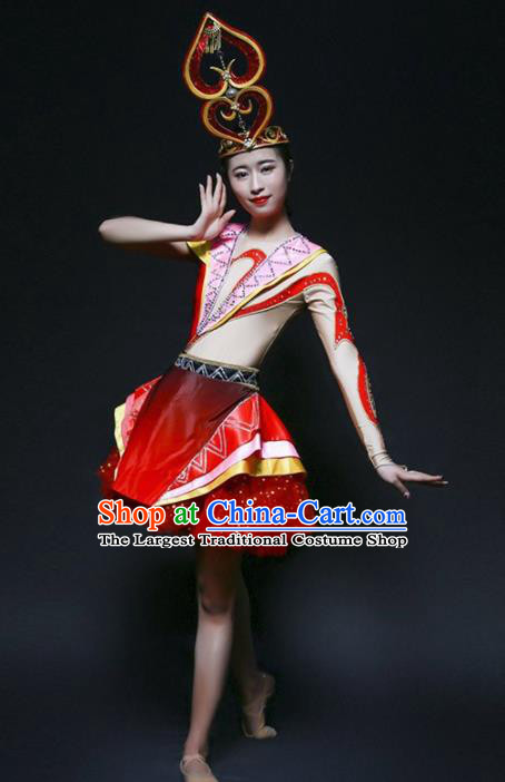 Chinese Folk Dance Yangko Stage Performance Costume Traditional Drum Dance Clothing for Women