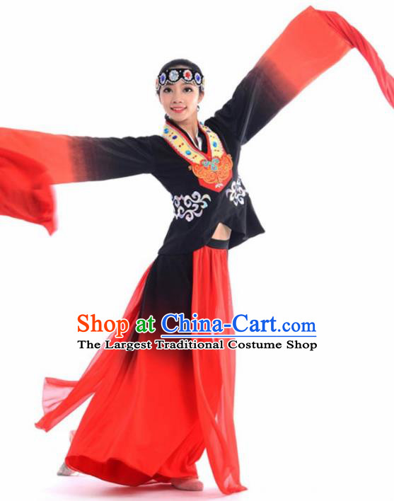 Chinese Classical Dance Beijing Opera Water Sleeve Dress Traditional Umbrella Dance Stage Performance Costume for Women