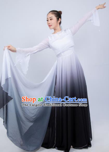 Chinese Spring Festival Gala Stage Performance Black Dress Traditional Modern Dance Opening Dance Chorus Costume for Women