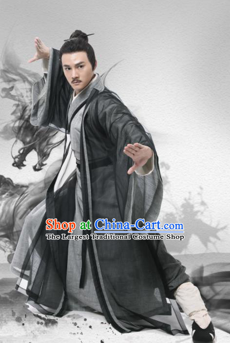 Heavenly Sword Dragon Slaying Saber Chinese Ancient Yuan Dynasty Taoist Priest Swordsman Song Yuanqiao Historical Costume for Men