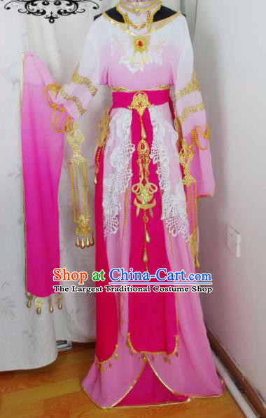 Traditional Chinese Cosplay Swordswoman Pink Hanfu Dress Ancient Court Princess Embroidered Costume for Women