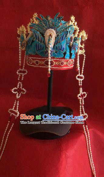 Traditional Chinese Ming Dynasty Queen Phoenix Coronet Headwear Ancient Palace Empress Hair Accessories for Women