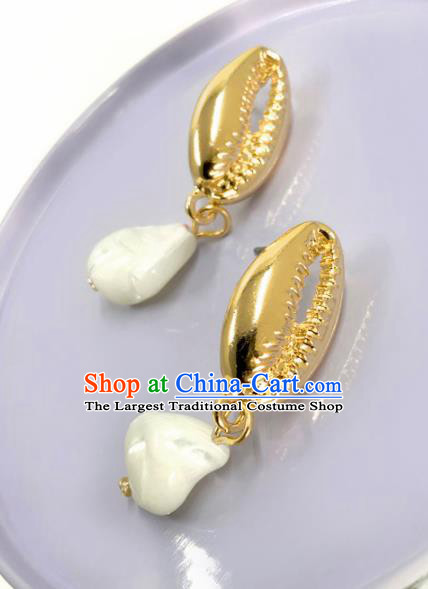 Top Grade Stage Show Conch Earrings Brazilian Carnival Catwalks Ear Accessories for Women