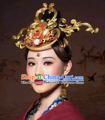 Handmade Chinese Court Phoenix Coronet Traditional Hanfu Hairpins Ancient Tang Dynasty Queen Hair Accessories for Women